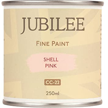 Guild Lane Jubilee Furniture Paint – Upcycle & Transform Wood, Metal & Glass – Soft Sheen Finish for Indoor & Outdoor – Durable & Easy to Apply Multi-Surface Paint (Shell Pink, 250ml)
