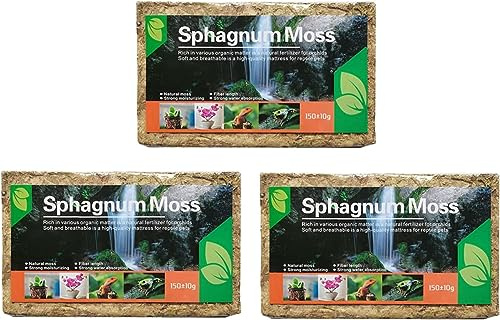 3 Stück Sphagnum Moos Premium Torfmoos Spagnummoss für Garten Pflanzen