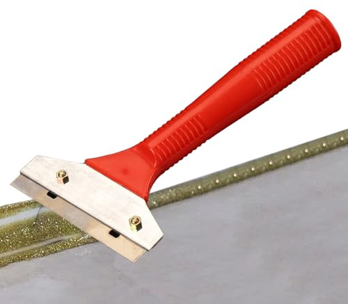 Xistuoz Outil grattoir de sol, outil grattoir en verre | dissolvant de grattoir à raser - Grattoir et égouttoir en verre pour cuisine, outil manuel de nettoyage multifonctionnel