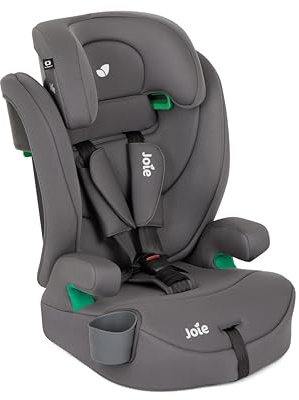 Joie - Elevate R129 - Siège Auto Évolutif pour Enfant 15 Mois à 12 Ans - Harnais 5 Points + Rehausseur Ceinture 3 Points - Têtière Réglable - Sécurité R129 I-Size - Lavable (Gris)