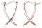 SLUYNZ 925 Sterling Silber X Creolen Ohrringe für Damen Minimalistische Creolen Ohrringe Huggie Ohrhänger (C-Rose Gold)
