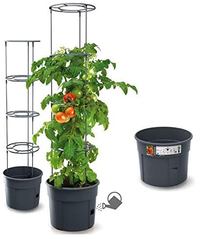 Försörjning blomkruka tomatkruka för tomatväxter tomatodlare växtuppfödningstorn med växtstöd ranggaller (Ø 350)