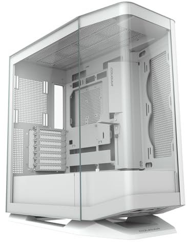 Cougar FV270 - Carcasa de Cristal Templado Curvo de Media Torre Blanca