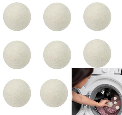 Caiyloxn Lot de 8 balles de tennis pour sèche-linge - 5 cm - Pour réduire le temps de séchage