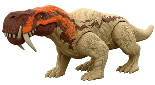 Jurassic World Rebirth Strike Attack Inostrancevia Dinosauro Giocattolo Con Azione Singola Colpo , Autentico Design Posabile