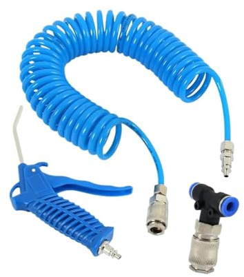Druckluftpistolen-Set mit PU-Schlauch, kompatibel mit Kompressoren, Mehrzweck-Sprühwerkzeug-Set