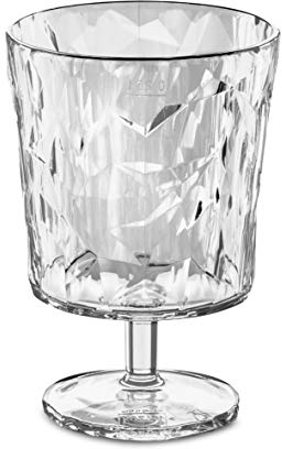 Koziol CLUB S Glas 250 ml | Wasser, Saft, Wein | kristallklarer Kunststoff, bruchfest, stapelbar, leicht, spülmaschinengeeignet | Küche, Picknick, Party, Camping