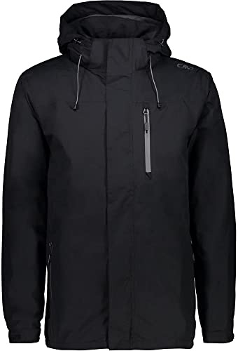 CMP - Giacca Uomo con cappuccio zip e traspirante, Antracite, 52