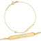 Maverton ID Kinderarmband Gold mit Herz und Namensplatte + personalisierte Geschenkbox mit Gravur - Armkette zur Geburt zur Taufe - Weihnachtsgeschenke - zum Geburtstag - Länge: 13-17 cm - 8 Karat