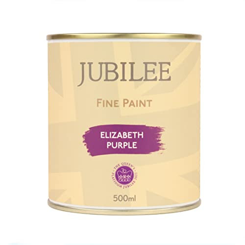 Guild Lane Jubilee Furniture Paint – Upcycle & Transform Wood, Metal & Glass – Soft Sheen Finish for Indoor & Outdoor – Durable & Easy to Apply Multi-Surface Paint (Elizabeth Purple, 500ml)