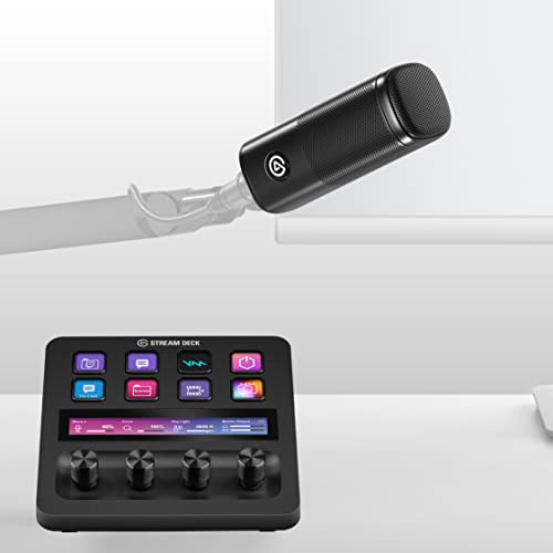 Elgato Audiomixing-Bundle - Audiomixer, Studio-Controller, Dynamisches XLR-Mikro für Podcasting, Streaming, Broadcasting, Gaming, anpassbare Touch-Leiste, Drehreglern und LCD-Tasten, Mac/PC