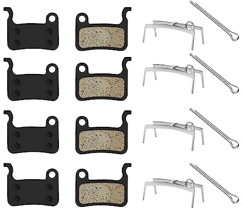 Desdira 4 Pares de Pastillas de Freno de Resina para Freno de Disco de Bicicleta para Deore XT XTR LX SLX Hone Alfine Saint Disco