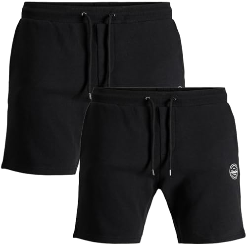 JACK & JONES Herren Sweat Shorts Kurze Hose Sporthose Bermuda Training Sport Star (6XL, 2er Pack #14)