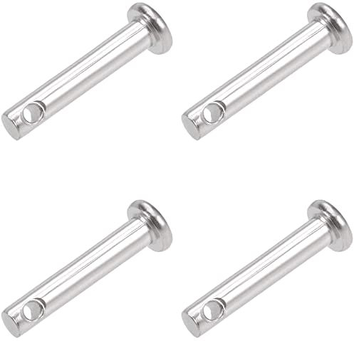 XYWHPGV Single Hole Clevis Pins - 3mm X 16mm Flat Head 304 Stainless Steel Link Hinge Pin 4Pcs(4859b 1940c 925c4 2541e 9b5ea 9071e