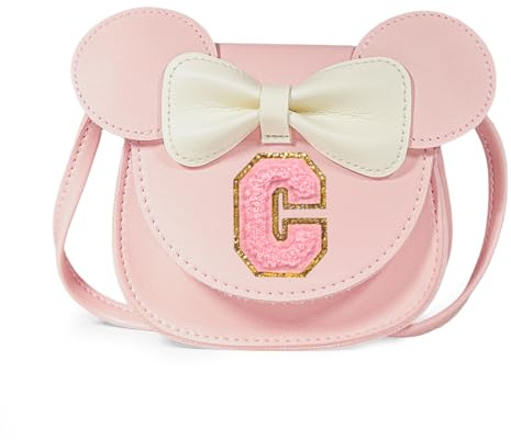 Bliceon Borsa per ragazze, borsellino personalizzato per bambini, portafoglio rosa con orecchie di topolino - Regalo per bambine, regalo di compleanno per ragazze dai 3 agli 8 anni, Rosa-C., 14 x 14 x