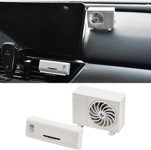 XhuangTech Car Air Freshener Co-logne Flavour, Funny Air Conditioner Shape Solar Powered Aromatherapy Diffuser Creative Perfume Clip, Car Fresheners Vent Clips Interior Accessories for Men Women