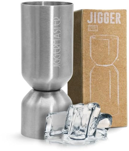 JIGGERMASTER Misurino Cocktail - Dosatore Gin Tonic - Jigger Cocktail per Drink Fai da Te in Acciao Inox - Accessori Bar - Idee Regalo per Barman Professionale - Made in Italy - 15ml/30ml