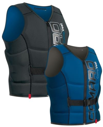 Camaro Comp Slasher Neopren Prallschutz Weste Wakeboard Kite Wasserski Black/Blue (54 (XL))