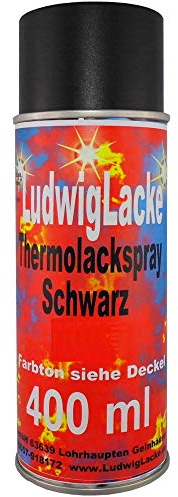 Thermolack Spray 400ml Schwarz Auspuff Motor Autolack