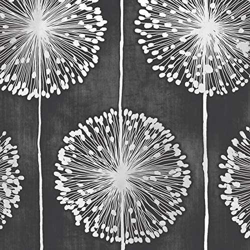 Dandelion Wallpaper Colour: Black