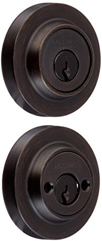 Baldwin DCCRD112 Reserve Double Cylinder Contemporary Round Deadbolt, Aged Bronze Finish
