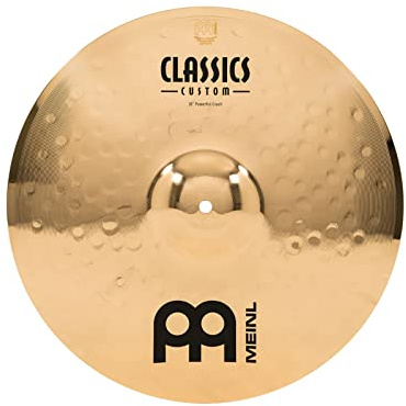 Meinl Cymbals Classics Custom Brilliant Plato Powerful Crash de 16 pulgadas (40,64cm) Platillos de Batería - Bronce B12, Acabado Brillante (CC16PC-B)