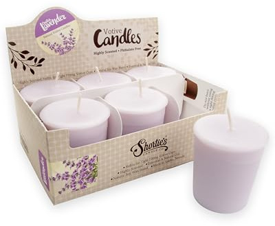 Pure English Lavender Soy Votive Candles - Scented with Essential & Natural Oils - 6 Purple Natural Votive Candle Refills - Flower & Floral Collection
