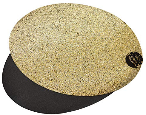 YöL 6 Placemats Set Christmas Gold Glitter Oval Festive Xmas Table Home Decor Party Tableware Christmas Decorations