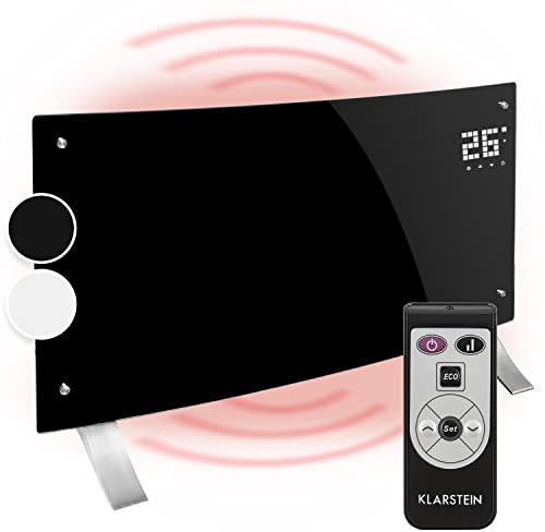 Klarstein Elektroheizung, Konvektor-Heizung Freistehend oder Wandmontage, Mobile Energiesparend, Leise , Standgerät Heizkörper Elektrisch mit Thermostat, 2000 Watt