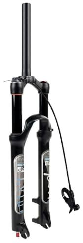 LvTu Magnesiumlegierung Fahrrad MTB Federgabel 26/27,5/29 Zoll, 160mm Federweg Mountainbike Luftgabel - Schwarz Fahrradgabel (Color : Straight Remote Lockout, Size : 26 inch)