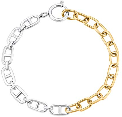 s.Oliver Armband Edelstahl Damen Armschmuck, 20,5 cm, Bicolor, Kommt in Schmuck Geschenk Box, 2031461