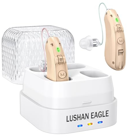 LUSHAN EAGLE Auriculares amplificados Amplificador de sonido Recuperan un sonido claro Reducción de ruido inteligente con chip digital recargable
