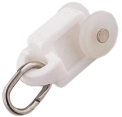 Fendawn Strive 20 ganchos para cortina, carril de cortina, rodillos, rueda, anillo giratorio, doble rueda, soporte para cortinas, instalación de cortina