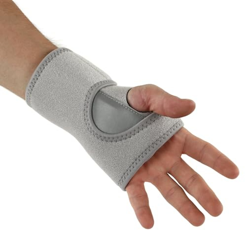 Muñequera Brace Muñequera Férula Protector de Muñeca Muñequera Deportiva Muñequera Transpirable con Placa de Acero Cubierta de PU Soporte Mano Izquierda Gris Plateado