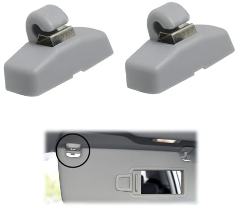 AzureRay Guidre Soporte de Coche para Parasol, 2 Unidades Ganchos Compatibles con VW Caddy, Golf Mk4, Sharan, Passat, Polo, Amarok, Transporter T5, Touran, Seat Ibiza, León, Skoda Fabia, Octavia