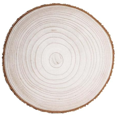 DAHI 30-~34cm Holzscheiben Baumscheiben 1stk Rund zum Basteln Paulownia Holz Scheiben f. Tischdeko Holzdeko Kerzenteller Deko Platte (30-34cm/1pcs)