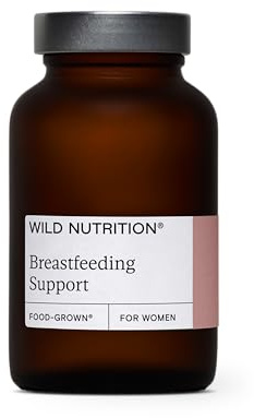 WILD NUTRITION Food-Grown Breastfeeding Support | Breastfeeding Vitamins with Fenugreek & Stinging Nettle | Postnatal Vitamins to Support Fatigue with Vitamin B6, Zinc, Iron, & Selenium | 90 Capsules