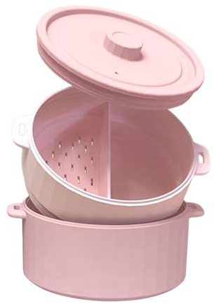 Ancsttu Cuit-Vapeur Micro-Ondes | Silicone Pliable Anti-Adhésif,Cuit-Vapeur Alimentaire Micro-Ondes Avec Couvercle | Pour Nourriture Bébé Préparation Repas Cuisine Maison Restaurant
