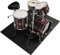 Cleverbrand Schlagzeug Matte rutschfest und zuschneidbar, 180 x 150 x 3 mm, Schlagzeugteppich Drum, stark, Boden Schutzmatte, Unterlage schwarz