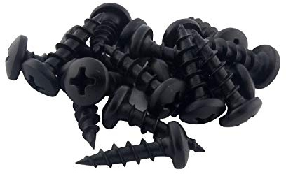 100 Pack Rok Hardware #8 x 5/8 (15.87mm) Deep Coarse Thread Phillips Pan Head Black Phosphate Wood Screws, Excellent in Particle Board, MDF, Plastic Composites, ROKS8X58PPCBP
