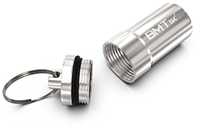 [Vacuum Seal] Large Smell Proof Pocket Ashtray Capsule with Lid and Keyring (Portable Ashtray for The Car, Outside, Pipes and More) by BMTick UK