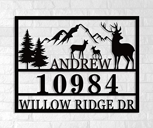 Custom House Address Metal Sign | Custom Home Street Number Gate Fence or Front Door Plaque | Realtor Closing Gift | Outdoor Metal Number | Display Your Address and Street Name