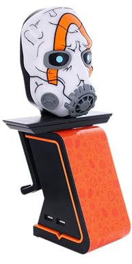 Cableguys Ikon Borderlands Psycho Mask Halterung für Gaming Zubehör und Smartphone, Beleuchteter Multifunktionshalter, Controller Halter kompatibel mit Xbox-, PlayStation- & den meisten Controllern