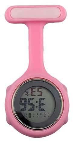 SagaSave Orologio da Infermiere, Orologio da Taschino con Display Digitale, Silenzioso, Elettronico, Luminoso, con Perno/Clip, per Infermieri, Medici, Donne e Uomini