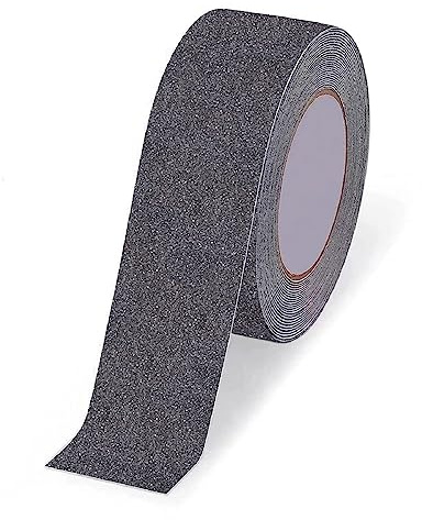 OQingluan Strisce Adesive Antiscivolo per Scale, 2.5 cm * 20 m Nastro Antiscivolo per Gradini, Antiscivolo Striscia per Esterni, Nastro di Sicurezza Antiscivolo, per Scale, Magazzini, Rampe, Grigio