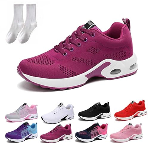 OrthopäDische Schuhe Damen, Orthoback Schuhe Damen, Orthoshoes Cloudwalk Pro - Ergonomischer Schmerzlinderungs-Schuh (Burgunderrot, 38 EU)