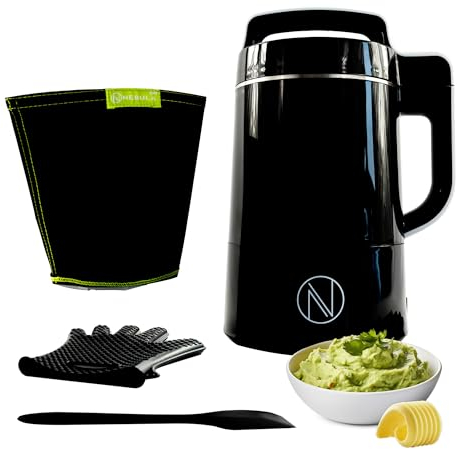 Nebula Infusion Chef | Elektrischer Kräuterbutter-, Öl- und Gummibärchenhersteller | Tinkturen, Öle und Butter herstellen | Reinigungsmodus | 1200ml Fassungsvermögen | Schwarz