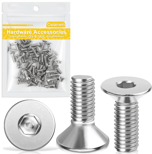 Caianwin 100 Stk M5 x 10mm Senkkopfschrauben Edelstahl DIN 7991 Senkkopf Innensechskant Senkschrauben Metrisches Regelgewinde Schrauben