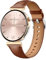 Knauermann PRO 3 Mini (2024) Gold - Gesundheitsuhr Smartwatch mit Telefoniefunktion - EKG + HRV und SOS Funktion - AMOLED Display - BT Bluetooth - Schlafapnoe - Rindslederband Schwarz, 14-24,rund