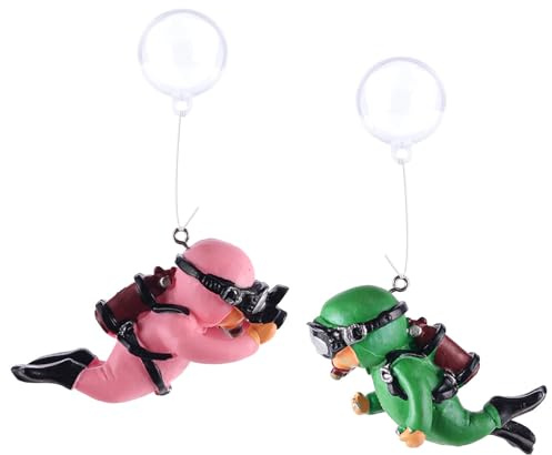 CANCYCC Decoración para acuario, 2 piezas de buceadores flotantes, accesorios de paisaje de resina de 6 cm, interesantes adornos para tanques de peces, para todo tipo de peces, acuarios, piscinas